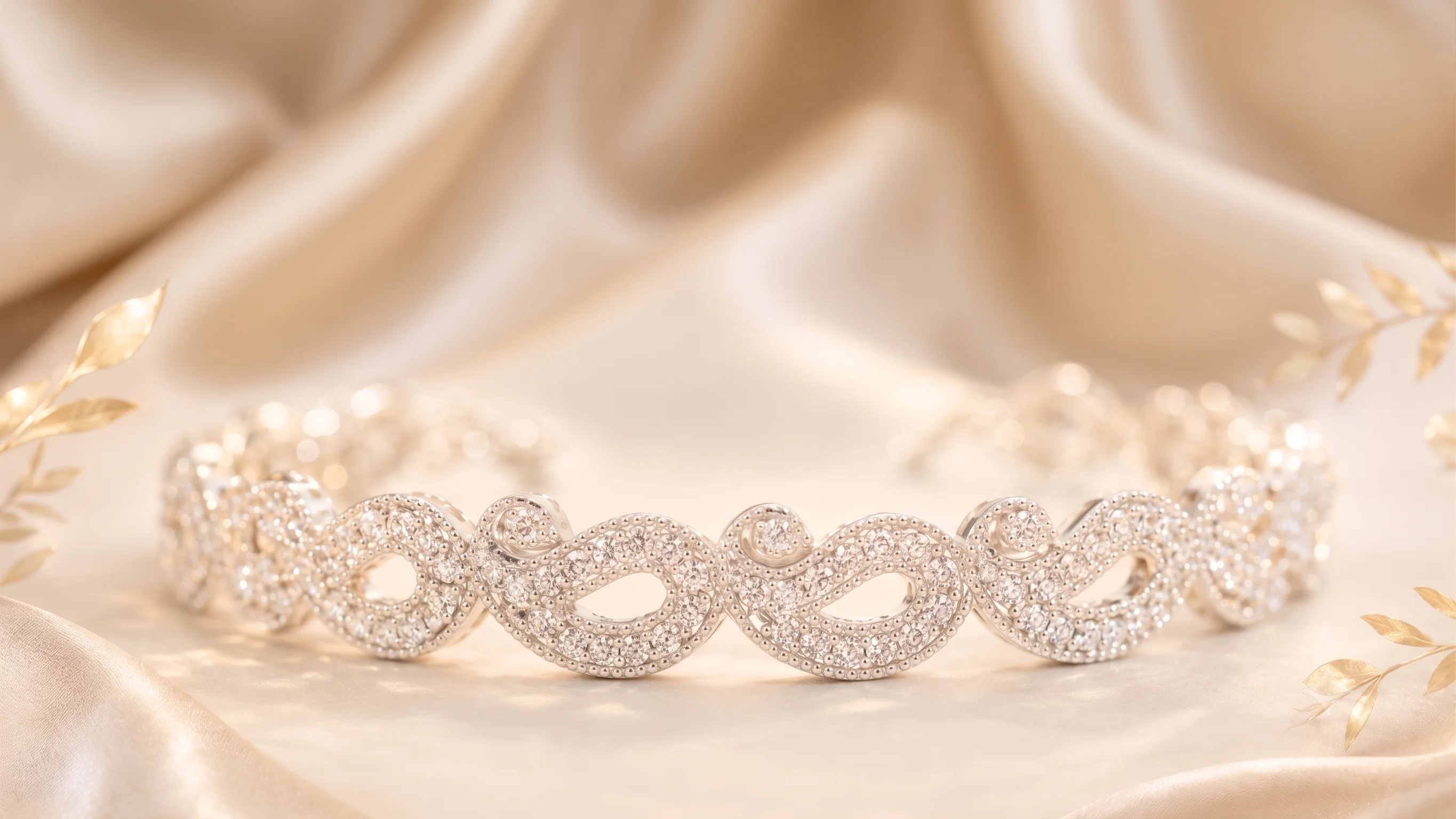 Handcrafted Silver Bracelet Background